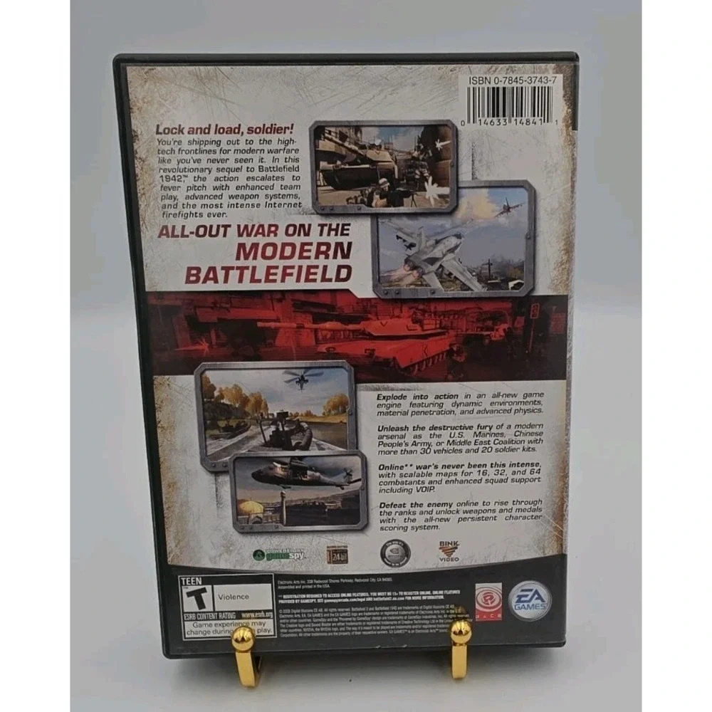 Battlefield 2 PC 2005 EA Games Case and Disks 2 & 3 Only No Disk 1 Included